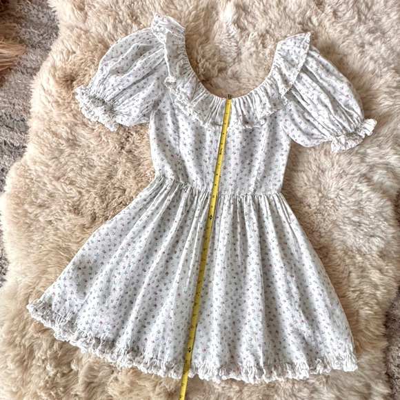 ✨Last Chance💋🧊🍧DÔEN ‘Blume’ Ramie Spring Parc Monceau Floral Ruffle Dress XXS - Picture 10 of 16